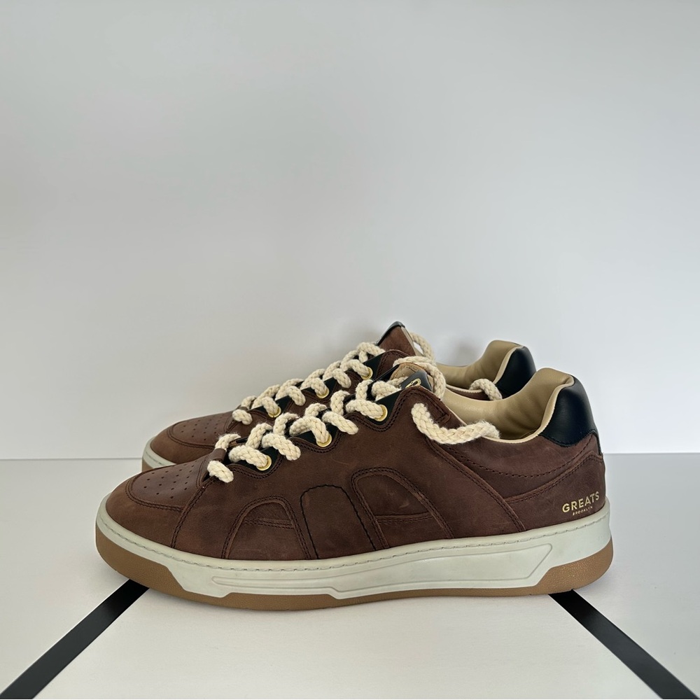 GREATS Cooper Low Lace Up Sneakers - Brown